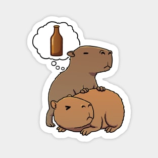 Capybara thirsty for a beer Magnet