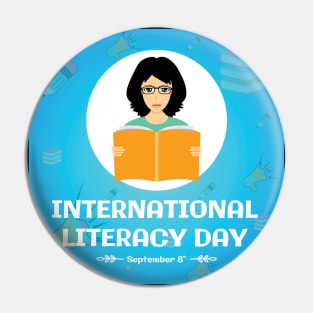 International Literacy day Pin