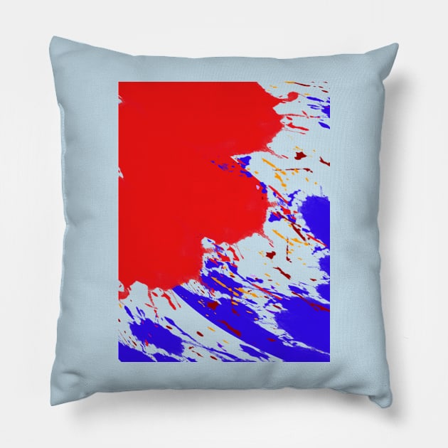 Spilled Paint Pillow by CATiltedArt