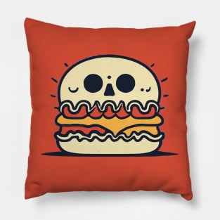 Skull Burger Pillow