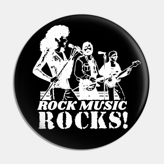 ROCK MUSIC ROCKS - Rock Music Design For People Who Love Rock Music Pin by blueversion