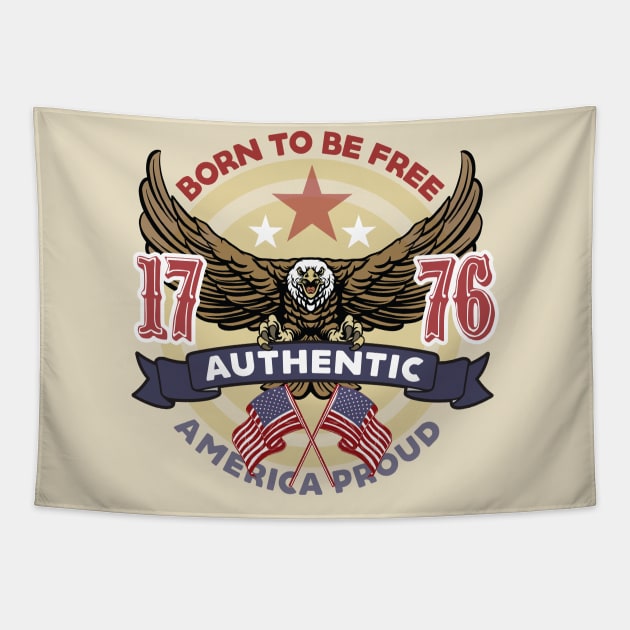 America Proud Tapestry by MindsparkCreative