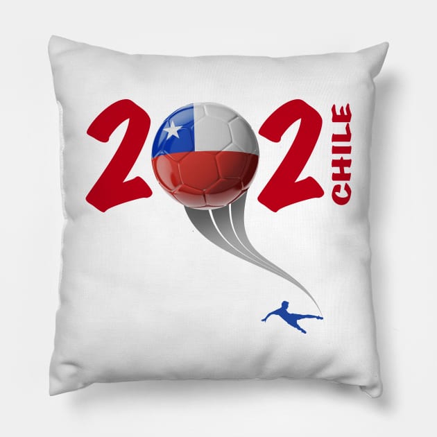 Chile Copa America Soccer 2021 Pillow by DesignOfNations