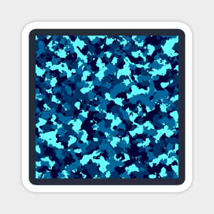 Blue Turquoise Camouflage Magnet