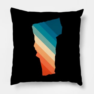 Vermont State Retro Map Pillow