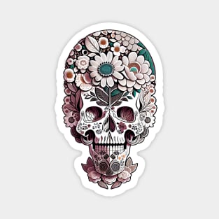 skull flower Magnet