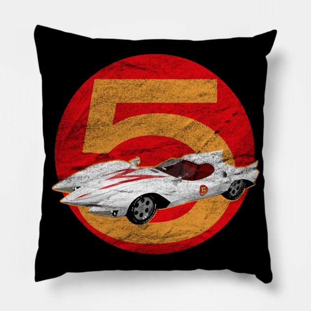 Mach 5 Car Worn Pillow by Alema Art