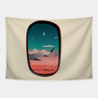 Plane window crescent | View | Moon Tapestry