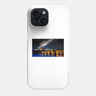 Milky Way over Prague Castle Phone Case