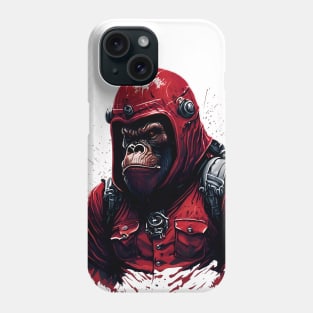 Fierce Gorilla in Red outfit Phone Case