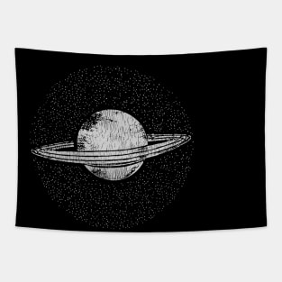 Saturn Planet Vintage Tapestry