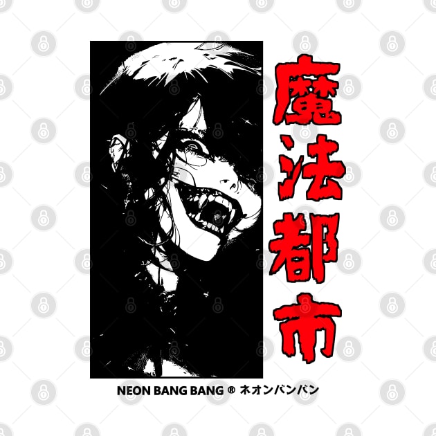 Goth Horror Manga Japanese Streetwear Black by Neon Bang Bang
