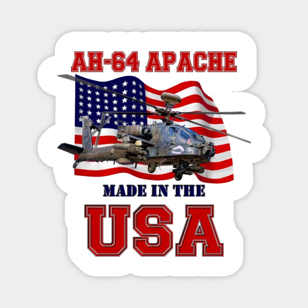 AH-64 Apache Made in the USA Magnet by MilMerchant