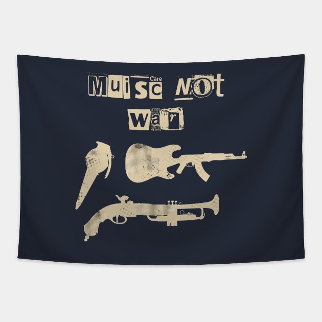 Music Not War Tapestry by Kick_Minds_42