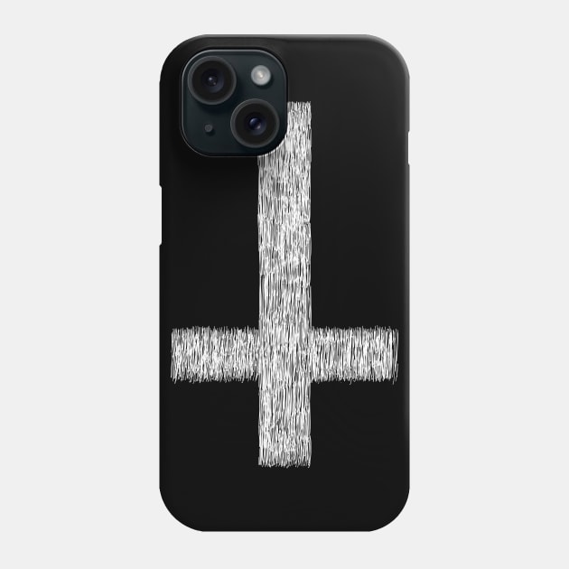Inverted Cross - Scribble Phone Case by GAz