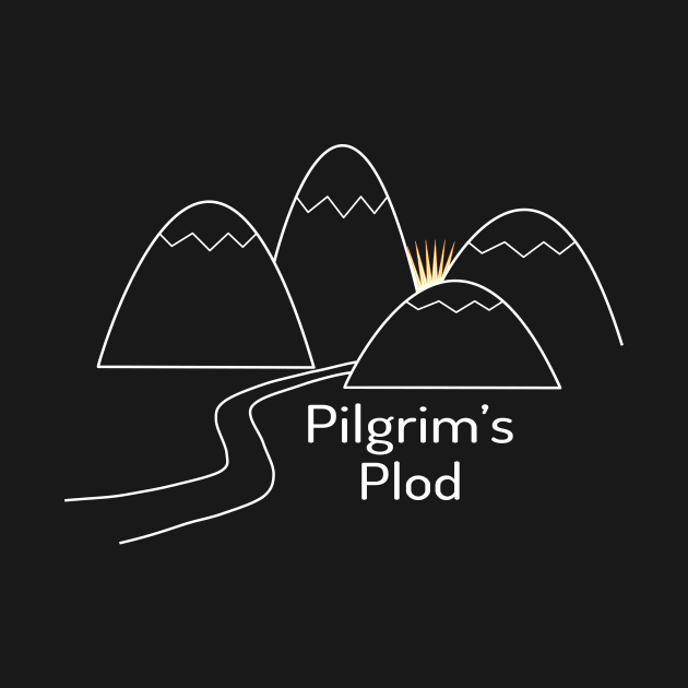 Pilgrim's Plod - White Outline by JesusLifts