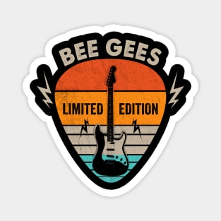 Vintage Bee Name Guitar Pick Limited Edition Birthday Magnet