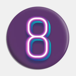 8 Float Purple Neon Pin