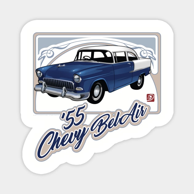 '55 Chevy Bel Air Magnet by D.H. Kafton Studio