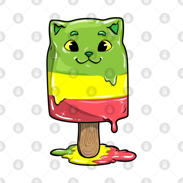 Funny cat as a popsicle by Markus Schnabel