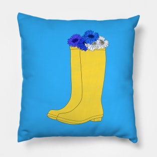 Yellow Wellies Pillow