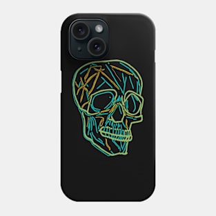 Colorful Skull Made Up Of Lines Phone Case