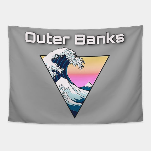 Outer Banks, Retro Artwork Tapestry by Prismatic