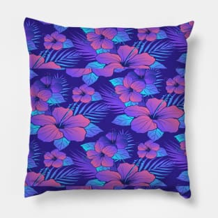 Purple Floral Pattern Pillow