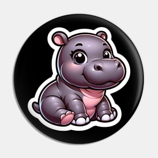 Cute hippo Pin