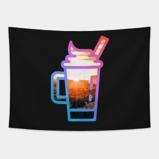 Coffee and sunsets Tapestry
