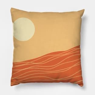 boho sun and beach waves Pillow