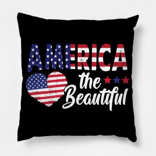 America the Beautiful America the Beautiful Retro America Pillow