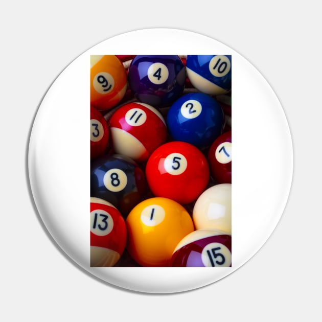 Billard Balls Close Up Pin by photogarry