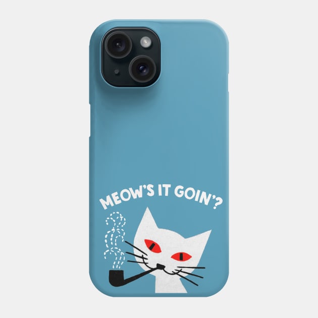Meow's It Goin'? // Cute cat lover design Phone Case by CultOfRomance
