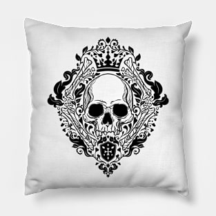 Skull Damask Royal Pillow