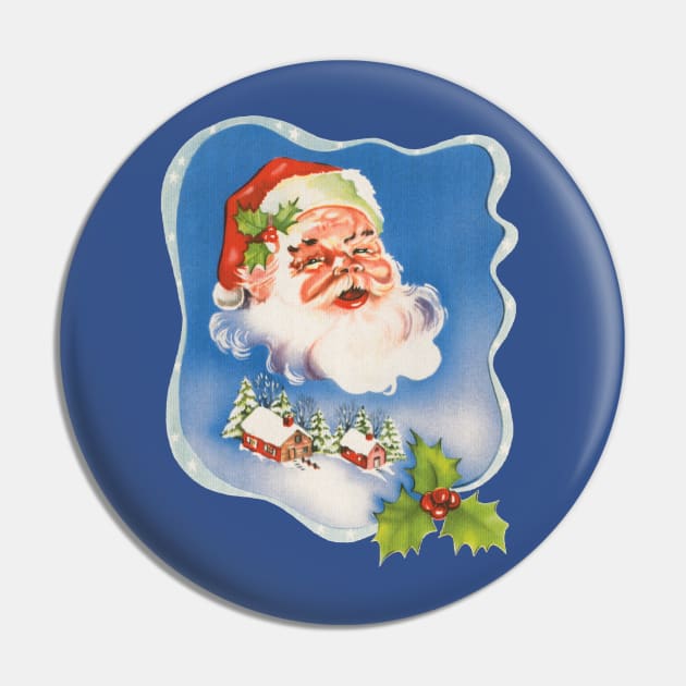 Retro Santa Claus Pin by MasterpieceCafe