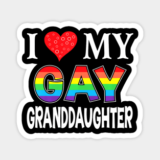 I Love My Gay Granddaughter LGBT Lesbian Proud Pride Magnet