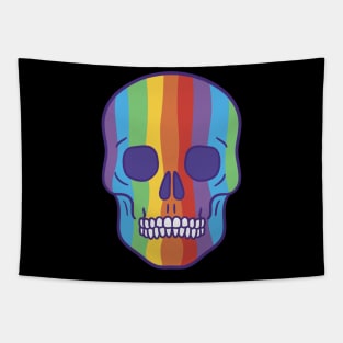 Rainbow Skull Tapestry