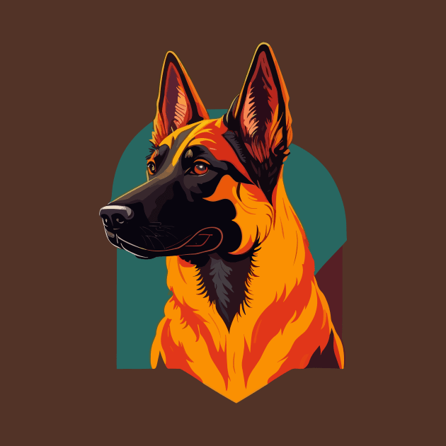 Belgian Malinois Portrait by SpriteGuy95