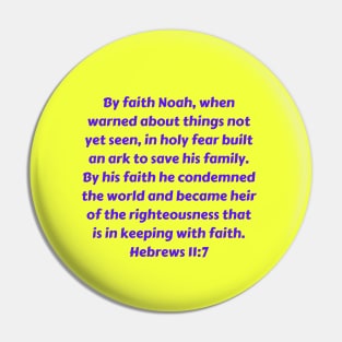 Bible Verse Hebrews 11:7 Pin