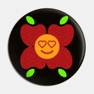 Love Apples and Oranges Flower Pin