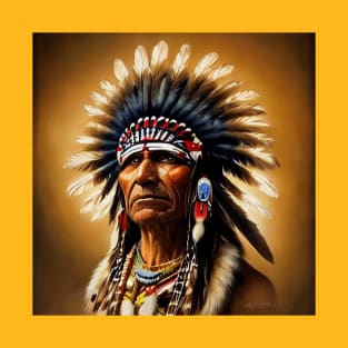 indian chief portrait T-Shirt