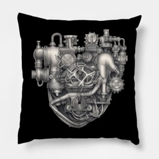 Funny Gift For Fans of Mechanics Mechanical Heart Pillow