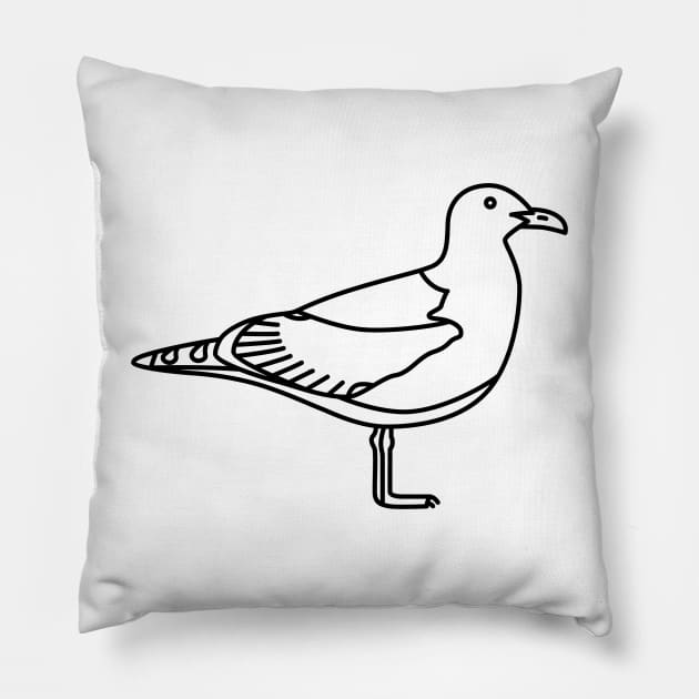 Seagull Pillow by Radradrad