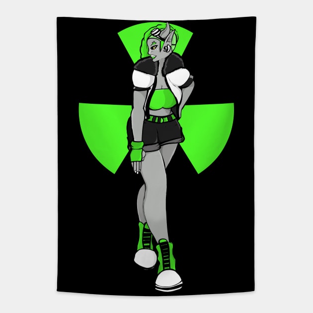 Radioactive Fashion Demon Tapestry by PoesUnderstudy