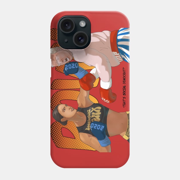 AOC vs Trump Phone Case by Juggertha