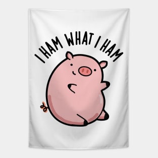 I Ham What I Ham Cute Pig Pun Tapestry