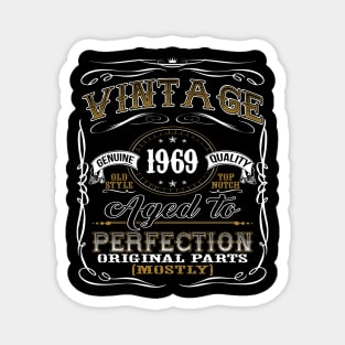 Vintage 1969 Shirt 50th Birthday Gift Fiftieth Bday T Shirt Magnet