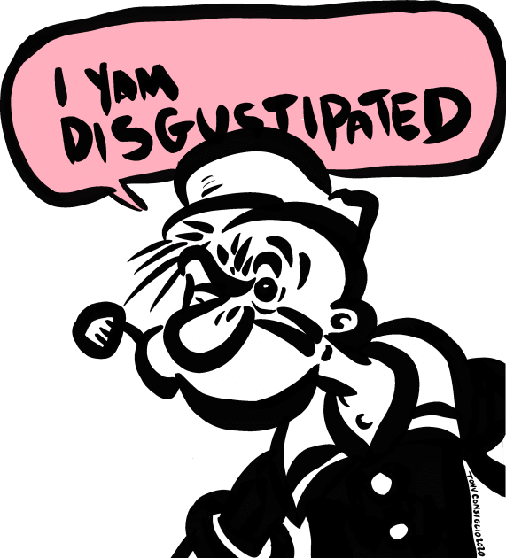 I Yam Disgustipated Kids T-Shirt by doubletony