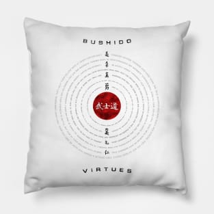 Bushido Circles White Pillow